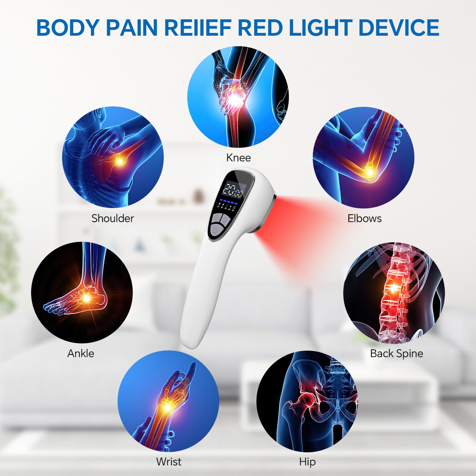 Handheld Red Light Therapy Laser–Portable Device, Professional