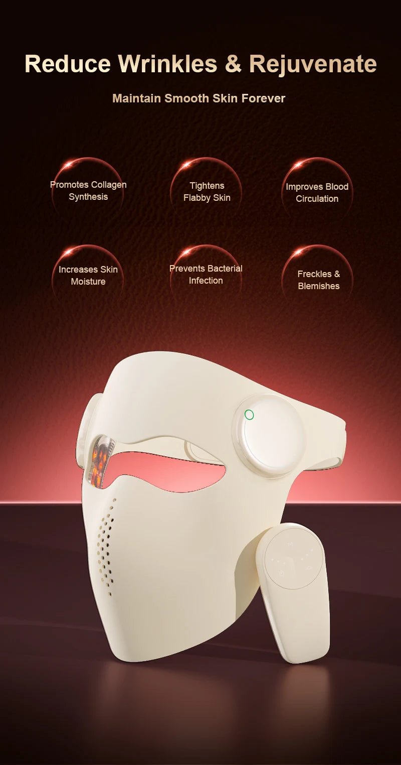 Red Light Therapy Mask – 4-Wavelength LED, Professional