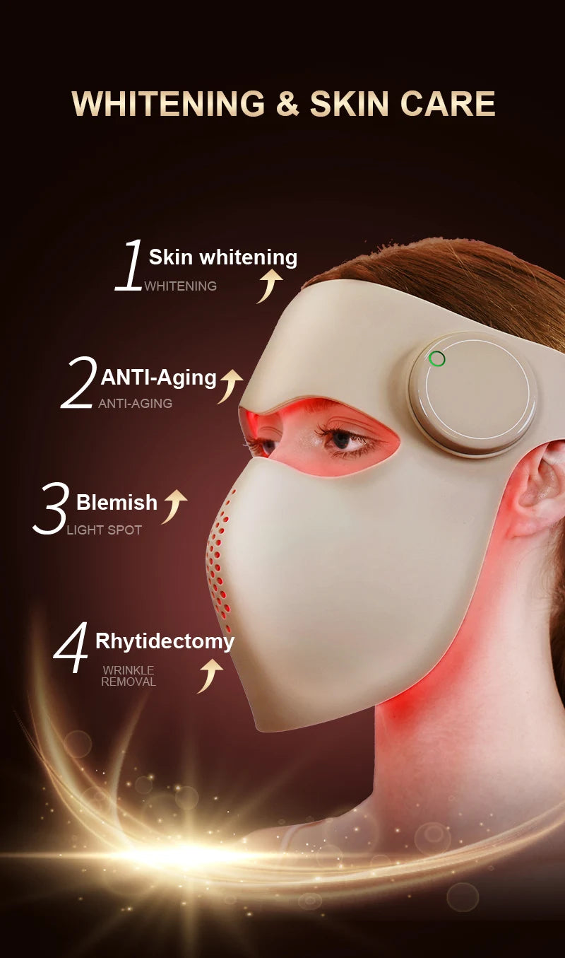 Red Light Therapy Mask – 4-Wavelength LED, Professional