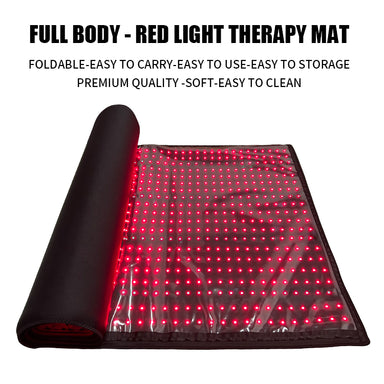 NovaRed 1.8m red light therapy blanket with 135W power, 1280 LEDs, near-infrared 660nm and 850nm wavelengths, lightweight and portable wellness device