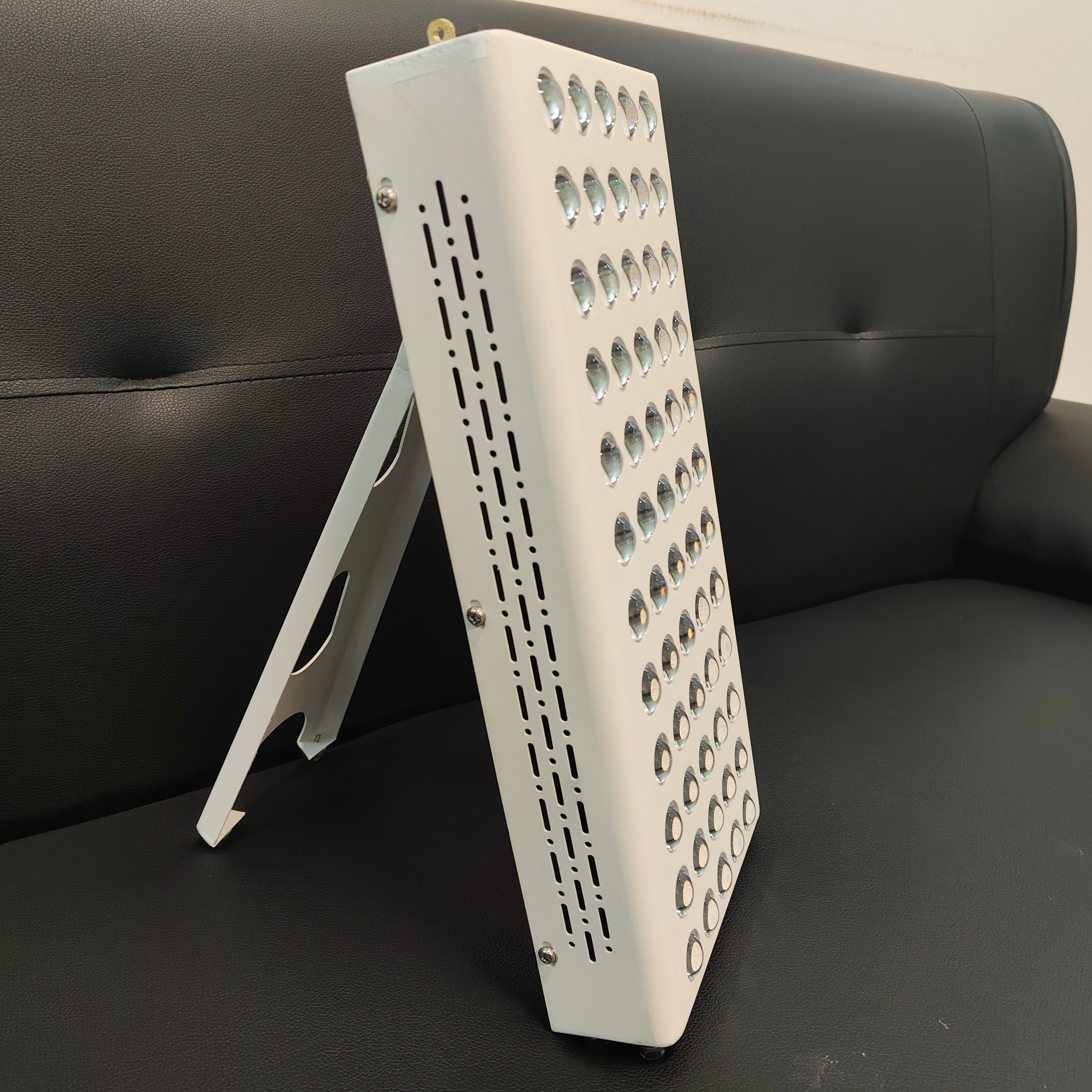 NovaRed 300W red light therapy panel with compact foldable stand, 60 LEDs, and near-infrared portable design