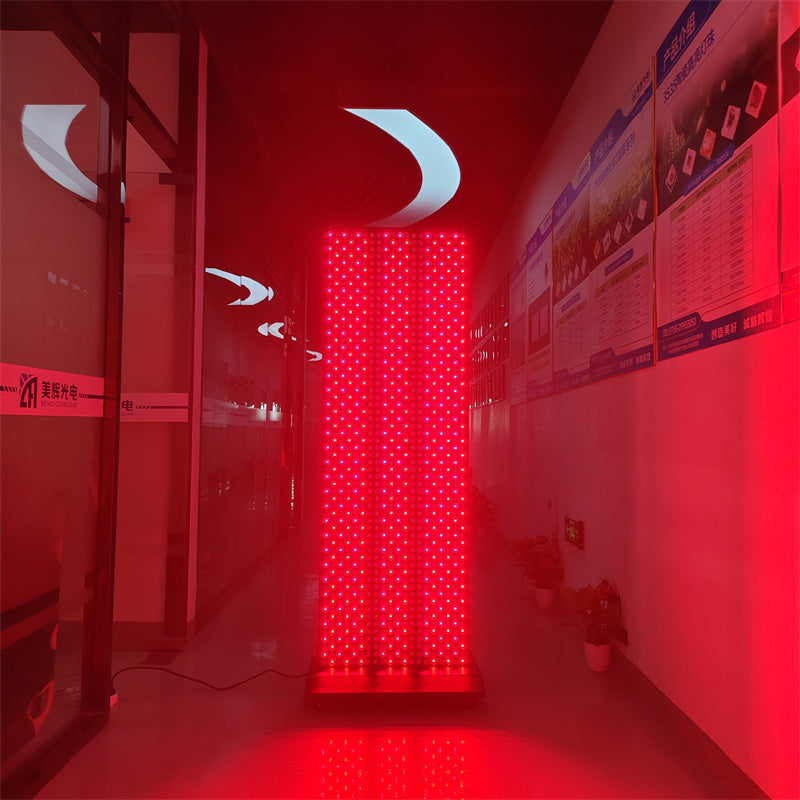6000W Red Light Therapy Panel – LCD Touch Display, 1200 LEDs, Hanging Kit + Pulley, Full-Body Device