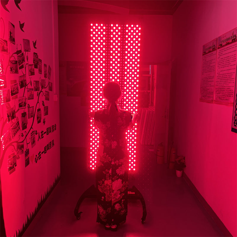 6000W Red Light Therapy Panel – LCD Touch Display, 1200 LEDs, Hanging Kit + Pulley, Full-Body Device