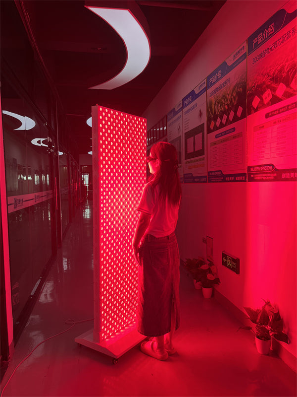 6000W Red Light Therapy Panel – LCD Touch Display, 1200 LEDs, Hanging Kit + Pulley, Full-Body Device