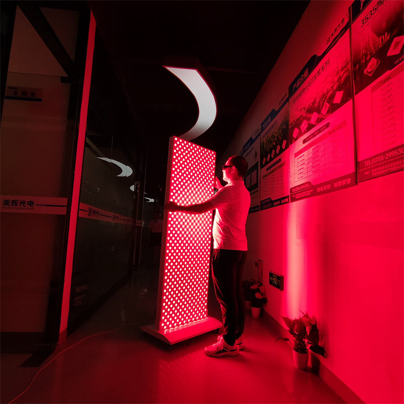 6000W Red Light Therapy Panel – LCD Touch Display, 1200 LEDs, Hanging Kit + Pulley, Full-Body Device