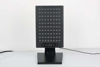 NovaRed 400W red light therapy panel with integrated base stand, LCD display, 80 LEDs, and compact infrared system