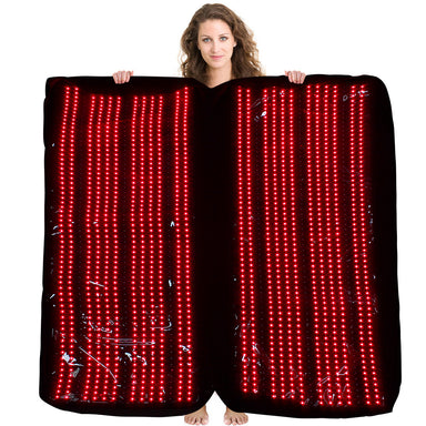 NovaRed 1.8m red light therapy blanket with 270W power, 2560 LEDs, near-infrared 660nm and 850nm wavelengths, designed for full-body wrap and wellness