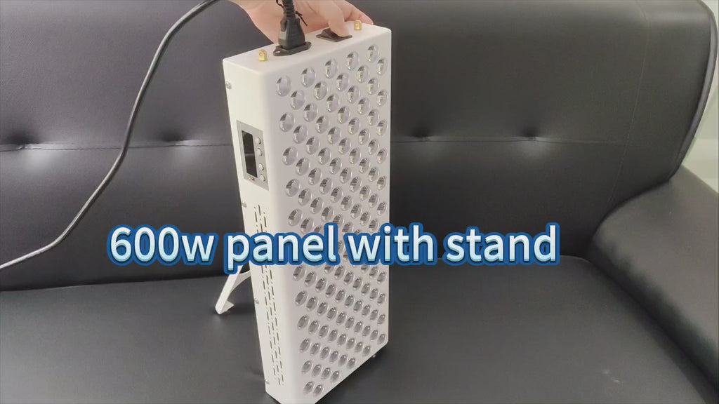 600W Red Light Therapy Panel – Foldable Stand, 120 LEDs, Portable Wellness Panel, Near-Infrared 660nm + 850nm